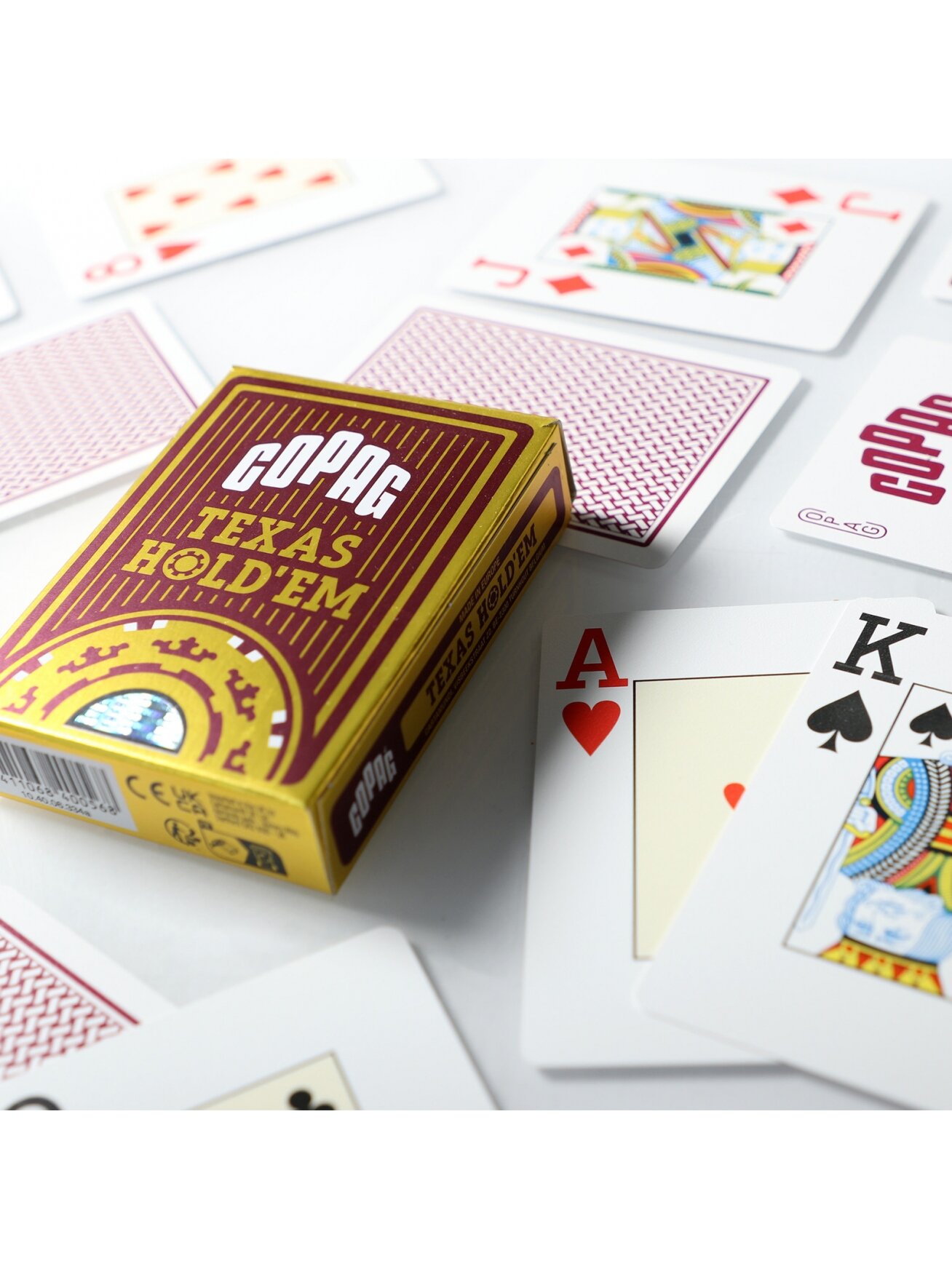 Copag Texas Holdem pokerio kortos (Raudonos) 3 Copag Texas Holdem pokerio kortos (Raudonos) 3