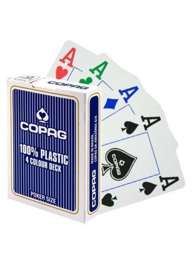 Copag 4 Colour pokerio kortos (Mėlynos)