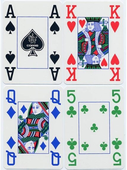 Copag 4 Colour pokerio kortos (Mėlynos) 2 Copag 4 Colour pokerio kortos (Mėlynos) 2