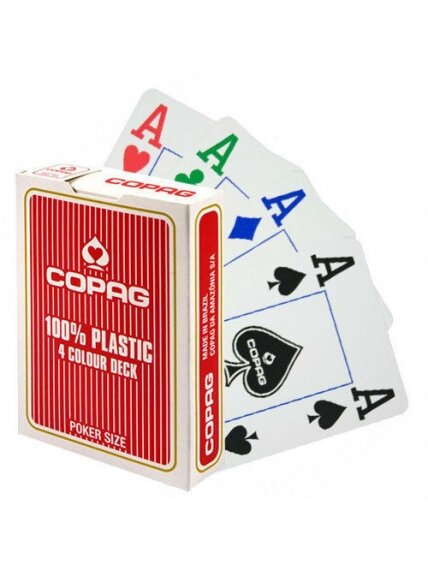 Copag 4 Colour pokerio kortos (Raudonos)