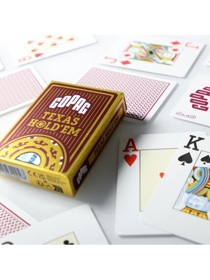 Copag Texas Holdem pokerio kortos (Raudonos) 3 Copag Texas Holdem pokerio kortos (Raudonos) 3