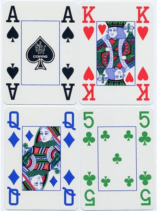 Copag 4 Colour pokerio kortos (Mėlynos) 2 Copag 4 Colour pokerio kortos (Mėlynos) 2