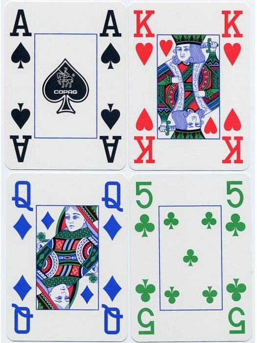 Copag 4 Colour pokerio kortos (Raudonos) 2 Copag 4 Colour pokerio kortos (Raudonos) 2