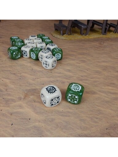 Crosshairs Compact D6 RPG kauliukų rinkinys (smėlio ir alyvuogių sp.)