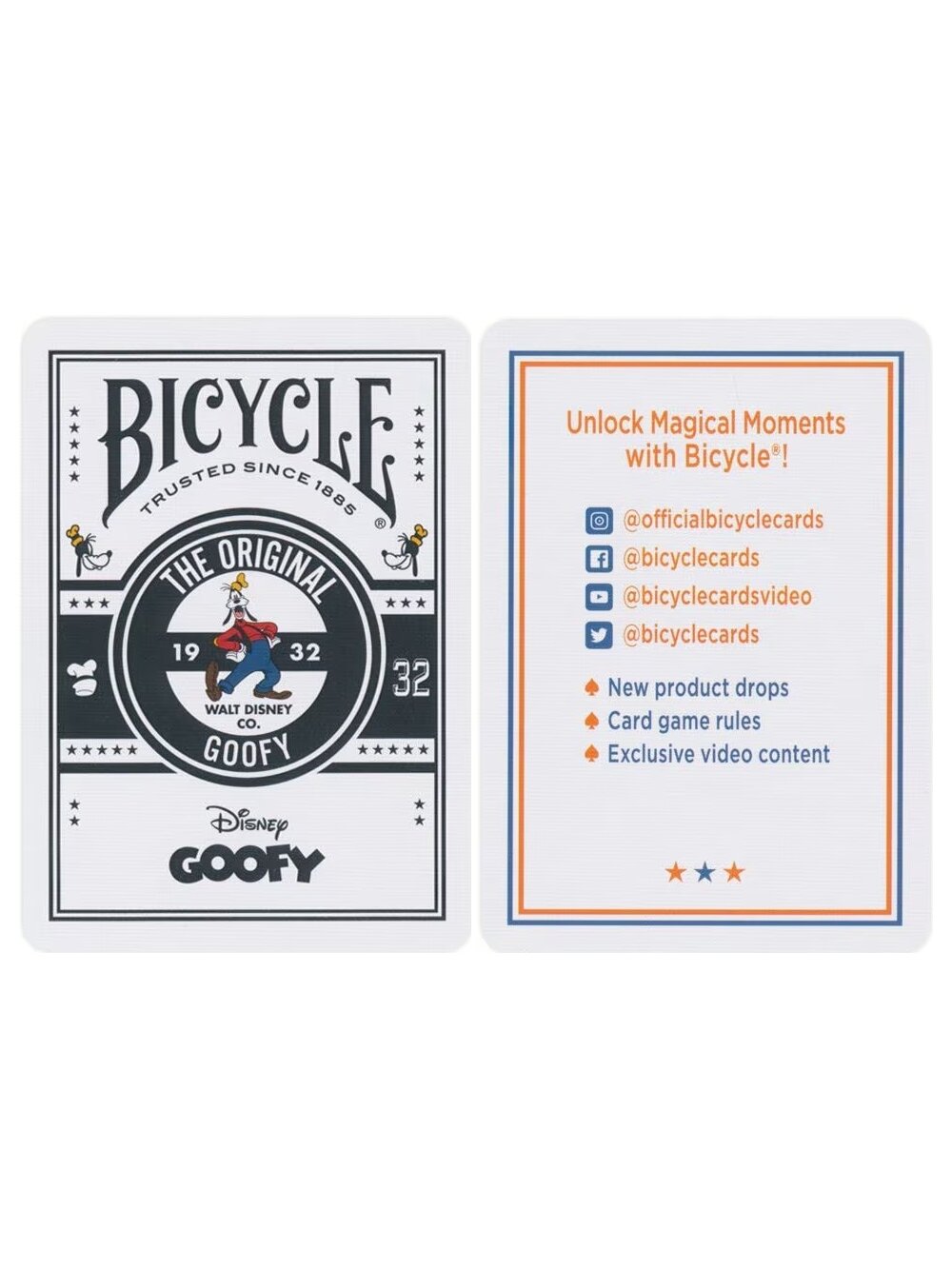 Disney Classic Goofy žaidimo kortos Bicycle 7