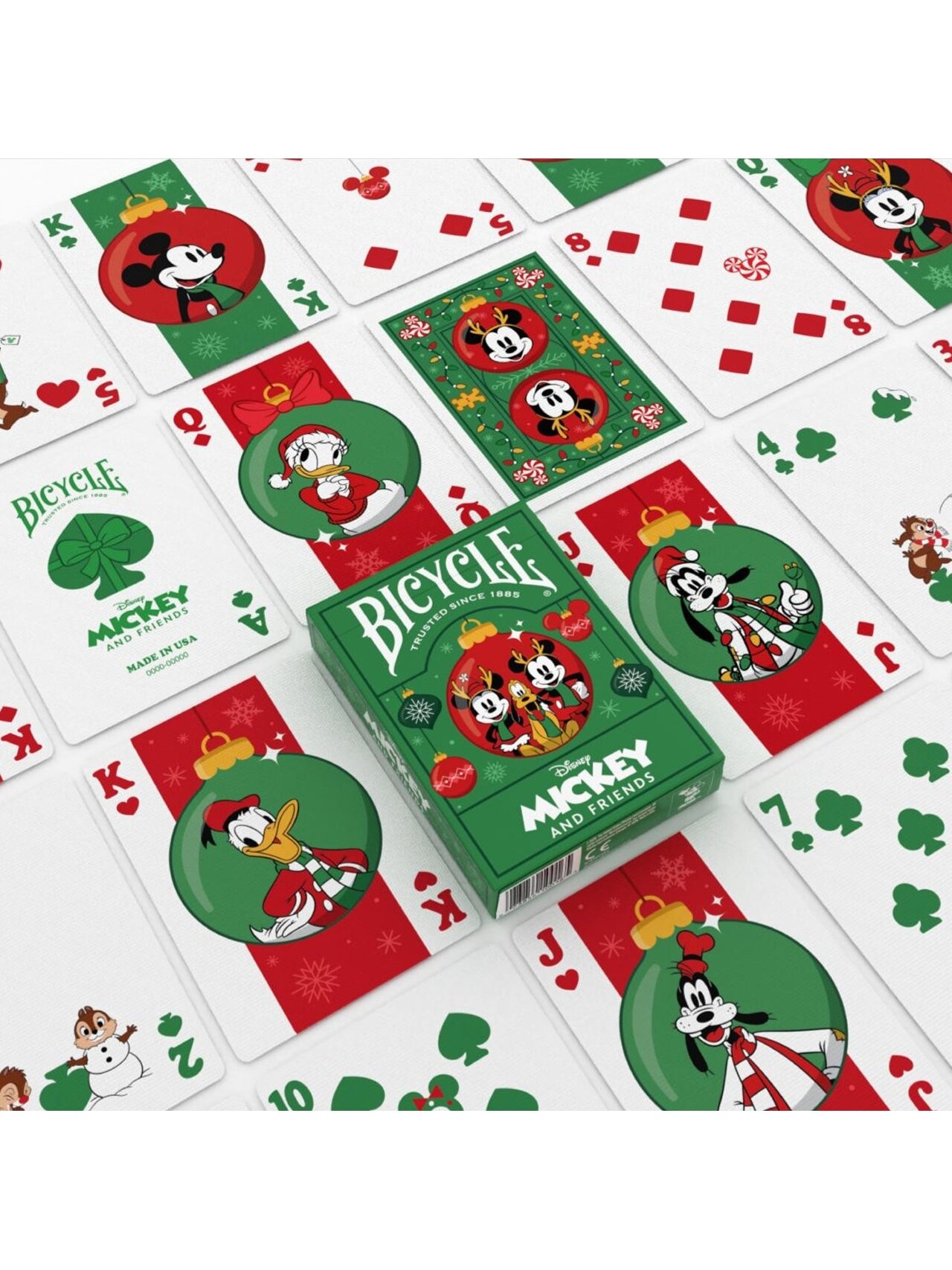 Disney Mickey and Friends Holiday žaidimo kortos Bicycle 2 Disney Mickey and Friends Holiday žaidimo kortos Bicycle 2
