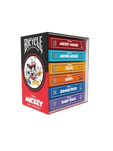 Disney Classic Mickey and Friends 6 kortų kaladžių rinkinys Bicycle
