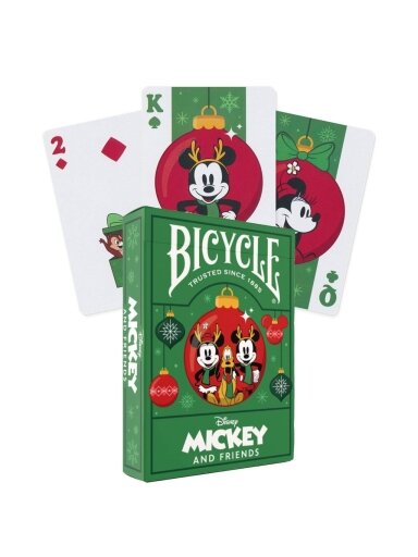 Disney Mickey and Friends Holiday žaidimo kortos Bicycle
