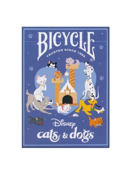 Disney Cats and Dogs žaidimo kortos Bicycle 2 Disney Cats and Dogs žaidimo kortos Bicycle 2