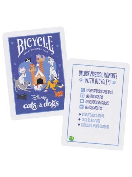 Disney Cats and Dogs žaidimo kortos Bicycle 7 Disney Cats and Dogs žaidimo kortos Bicycle 7