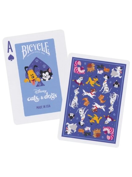Disney Cats and Dogs žaidimo kortos Bicycle 8 Disney Cats and Dogs žaidimo kortos Bicycle 8