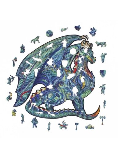 Dragon Dėlionė Iš Medžio L Dydis (300 detalių) Fantasy Puzzles