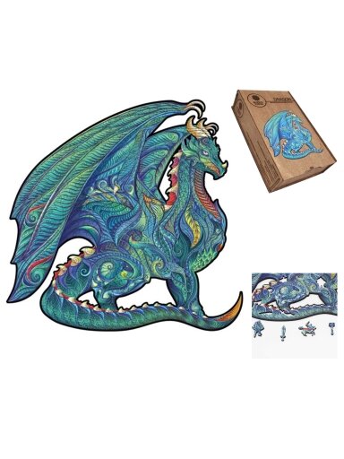 Dragon Dėlionė Iš Medžio M Dydis (150 detalių) Fantasy Puzzles