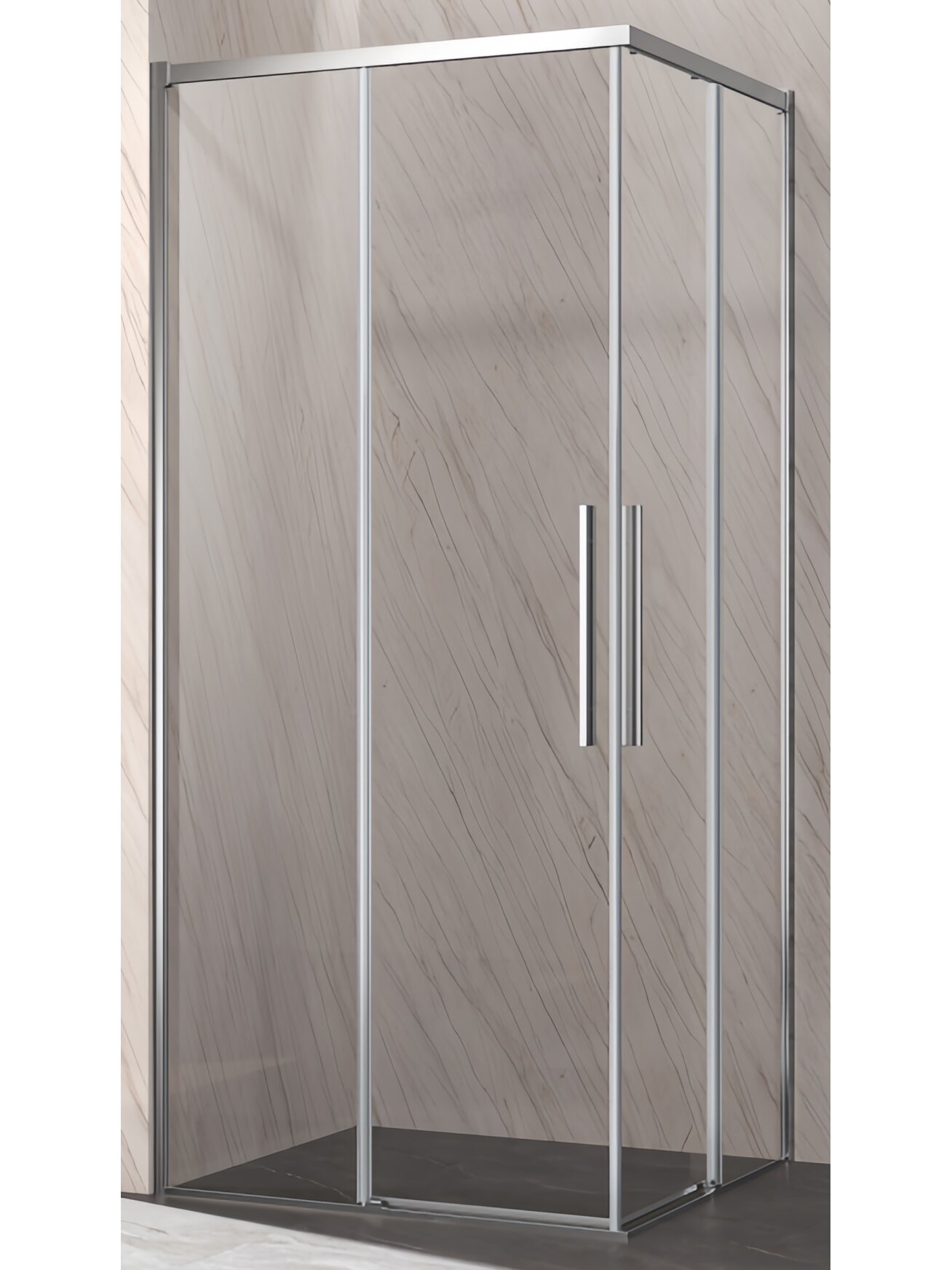 Dušo kabina NY1142B-6 100x100 skaidri be pado