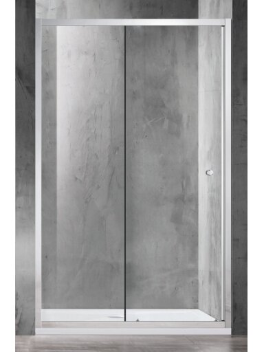 Dušo durys O6121 120 cm skaidrios