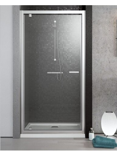 Dušo durys Radaway Twist DW 90, 885-910 x1900, stiklas skaidrus