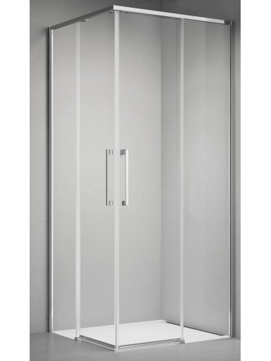 Dušo kabina ELEGANCE 100x100 chrom/skaidri be pado