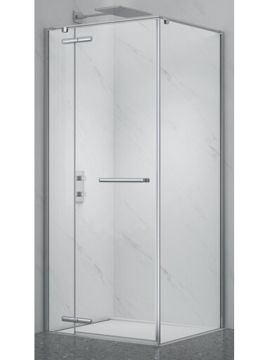 Dušo kabina PRESTIGE 120x90 chrom/skaidri be pado