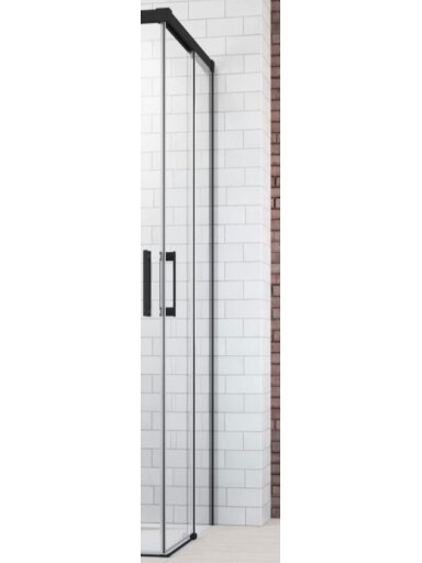 Dušo kabinos Idea 8 Black KDD 90 R dešinė dalis , Master Soft stiklas (papildomai reikalinga U3RDW-10370090-5401L)
