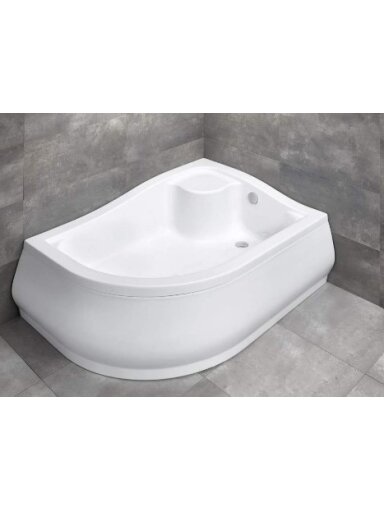 Dušo padas Radaway Korfu E, L 100x80x48,5cm, kairė p, balta spalva