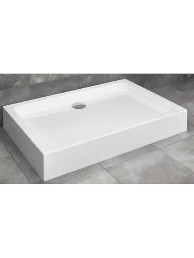 Dušo padėklas Radaway Laros D Compact 900x800x170, akrilas, su integruota uždanga