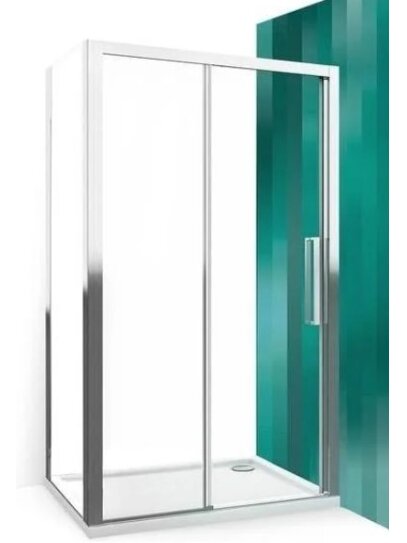 Dušo durys nišai, slankiojančios ECD2L 1500/2050 kairė pusė, skaidrus stiklas, blizgus profilis Dušo durys nišai, slankiojančios ECD2L 1500/2050 kairė pusė, skaidrus stiklas, blizgus profilis