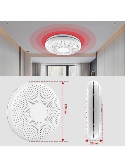 Dūmų ir CO jutiklis Feelspot CS11W WiFi, Tuya 4