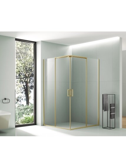 Dušo kabina AW1142 90x90 GOLD skaidri be pado 1 Dušo kabina AW1142 90x90 GOLD skaidri be pado 1