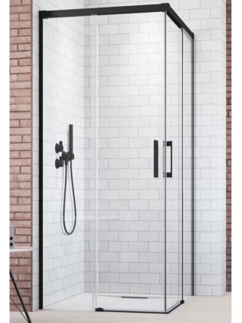 Dušo kabinos Idea 8 Black KDD 90 R dešinė dalis , Master Soft stiklas (papildomai reikalinga U3RDW-10370090-5401L) 2