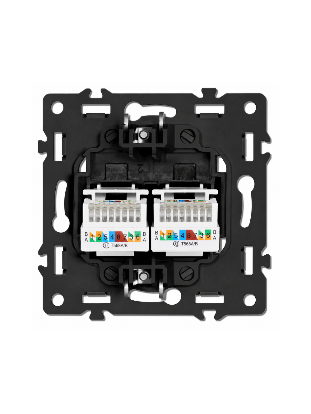 Dvigubas interneto lizdas CAT 6 Feelspot FSIN2CAT6CA, kašmyro 1