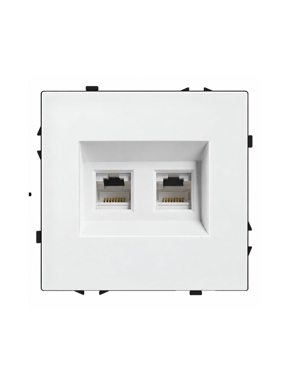 Dvigubas interneto lizdas CAT 6 Feelspot FSIN2CAT6W, baltas Dvigubas interneto lizdas CAT 6 Feelspot FSIN2CAT6W, baltas