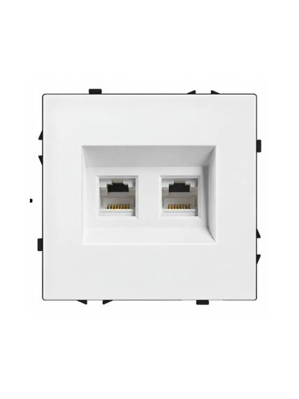 Dvigubas interneto lizdas CAT 6 Feelspot FSIN2CAT6W, baltas Dvigubas interneto lizdas CAT 6 Feelspot FSIN2CAT6W, baltas