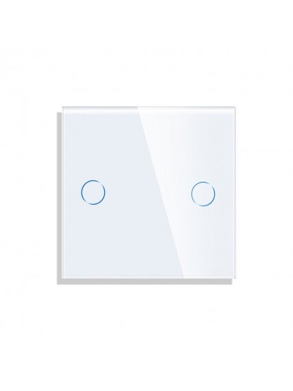 Dvipolis sensorinis jungiklio dangtelis Feelspot, baltas, 47x47mm Dvipolis sensorinis jungiklio dangtelis Feelspot, baltas, 47x47mm