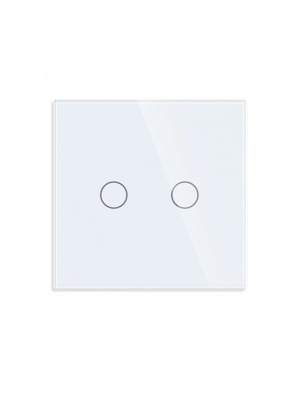 Dvipolis sensorinis jungiklio dangtelis Feelspot, baltas, 86x86mm Dvipolis sensorinis jungiklio dangtelis Feelspot, baltas, 86x86mm