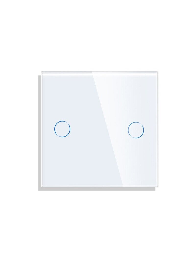 Dvipolis sensorinis jungiklio dangtelis Feelspot, baltas, 47x47mm Dvipolis sensorinis jungiklio dangtelis Feelspot, baltas, 47x47mm