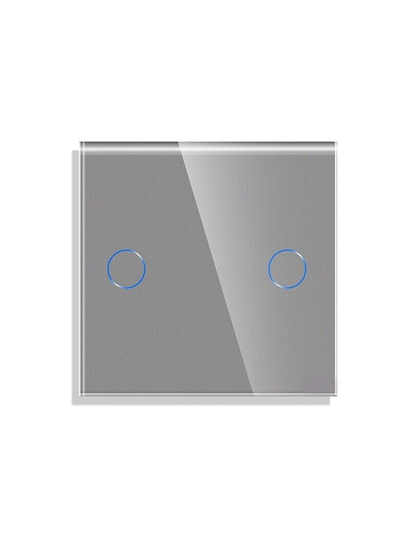 Dvipolis sensorinis jungiklio dangtelis Feelspot, pilkas, 47x47mm