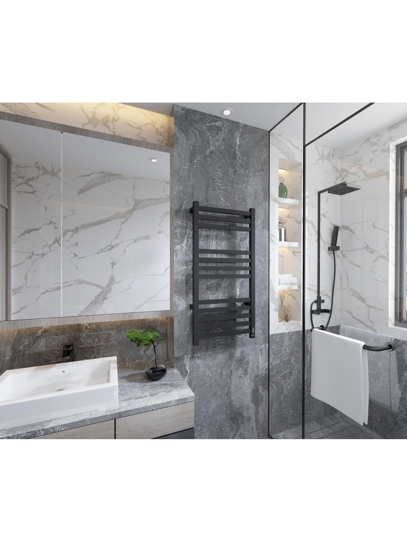 Elektrinis rankšluosčių džiovintuvas RADYAL LILY 1200C Black 3