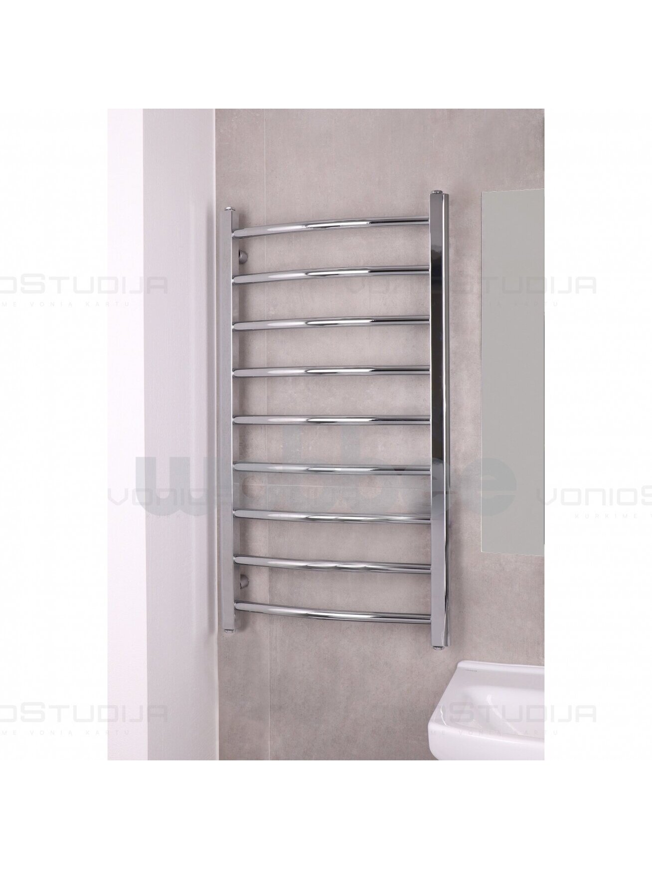 Elektrinis rankšluosčių džiovintuvas WOBBEE BRYMBO Chrome 50x90 cm, kairinis, su laidu ir kištuku 3