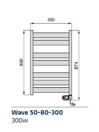 Elektrinis rankšluosčių džiovintuvas ADAX Wave 50-80-300 Black