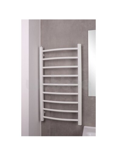 Elektrinis rankšluosčių džiovintuvas WOBBEE BRYMBO WHITE 50x90 cm, dešininis, paslėptas montavimas