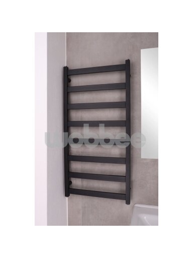 Elektrinis rankšluosčių džiovintuvas WOBBEE TENBY BLACK 50x100 cm, dešininis, paslėptas montavimas