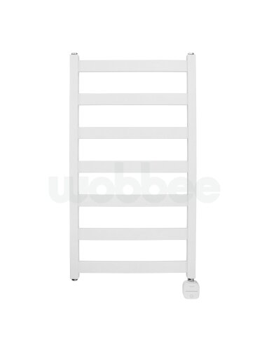 Elektrinis rankšluosčių džiovintuvas WOBBEE TENBY WHITE 45x80 cm, dešininis, paslėptas montavimas