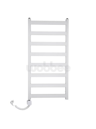 Elektrinis rankšluosčių džiovintuvas WOBBEE TENBY WHITE 50x100 cm, kairinis, su laidu ir kištuku