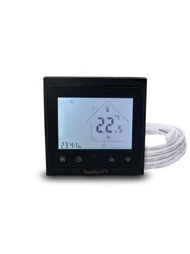 Elektroninis programuojamas termostatas (termoreguliatorius) Feelspot WTH51.36 NEW BLACK