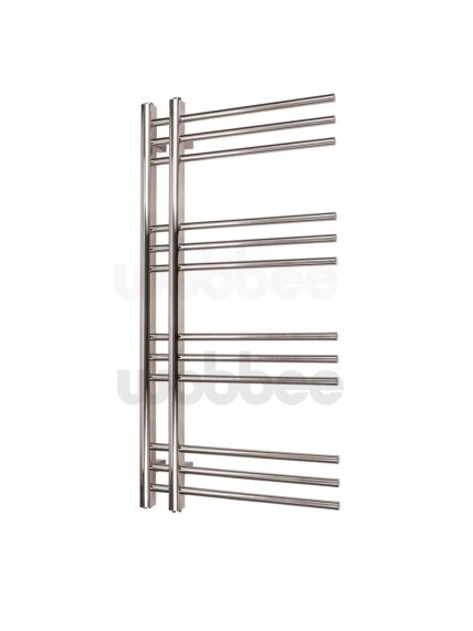 Elektrinis rankšluosčių džiovintuvas WOBBEE GLASTON BRUSHED NICKEL PVD 50x100cm braižyto nikelio spalvos kairinis su tenu paslėptu montavimu 2