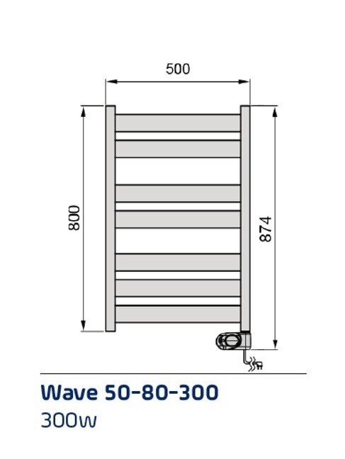 Elektrinis rankšluosčių džiovintuvas ADAX Wave 50-80-300 White 4