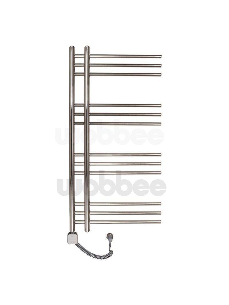 Elektrinis rankšluosčių džiovintuvas WOBBEE GLASTON BRUSHED NICKEL PVD 50x100cm braižyto nikelio spalvos kairinis su tenu su laidu Elektrinis rankšluosčių džiovintuvas WOBBEE GLASTON BRUSHED NICKEL PVD 50x100cm braižyto nikelio spalvos kairinis su tenu su laidu