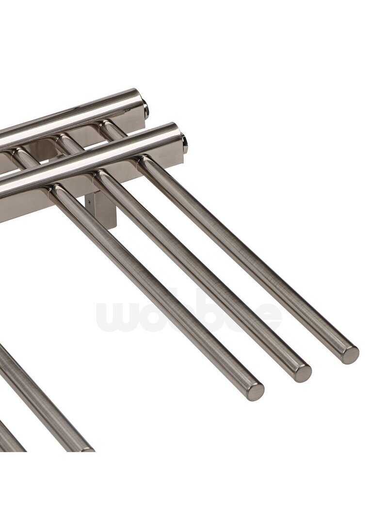 Elektrinis rankšluosčių džiovintuvas WOBBEE GLASTON BRUSHED NICKEL PVD 50x100cm braižyto nikelio spalvos dešininis su tenu paslėptu montavimu 1