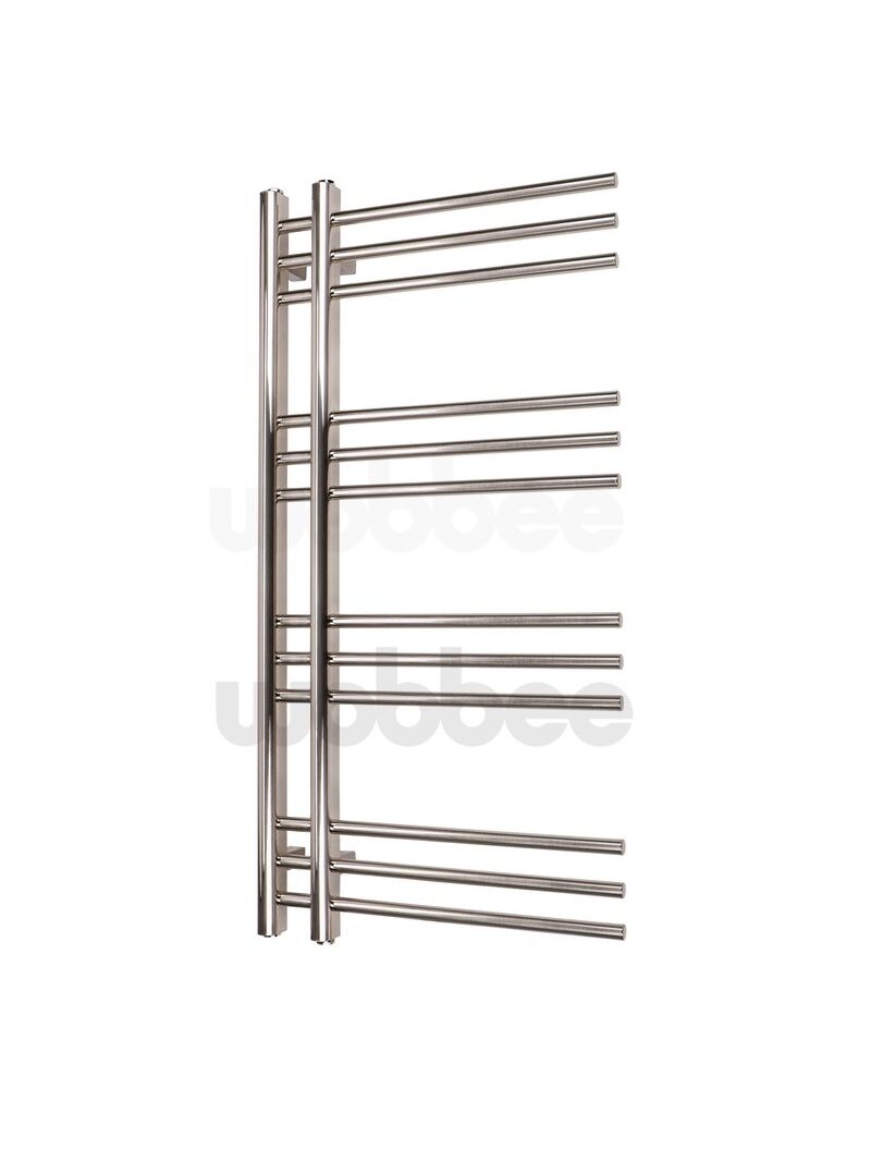 Elektrinis rankšluosčių džiovintuvas WOBBEE GLASTON BRUSHED NICKEL PVD 50x100cm braižyto nikelio spalvos dešininis su tenu paslėptu montavimu 2