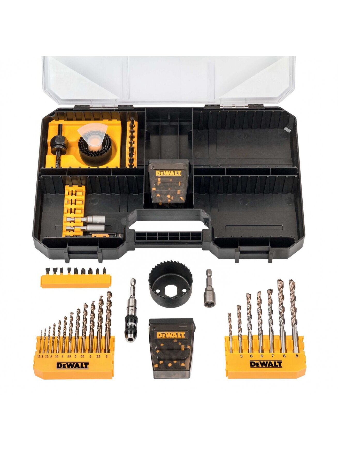 EXTREME antgaliukų-grąžtų komplektas, DeWALT 100 vnt. 1